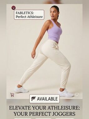 Fabletics Off-White Joggers